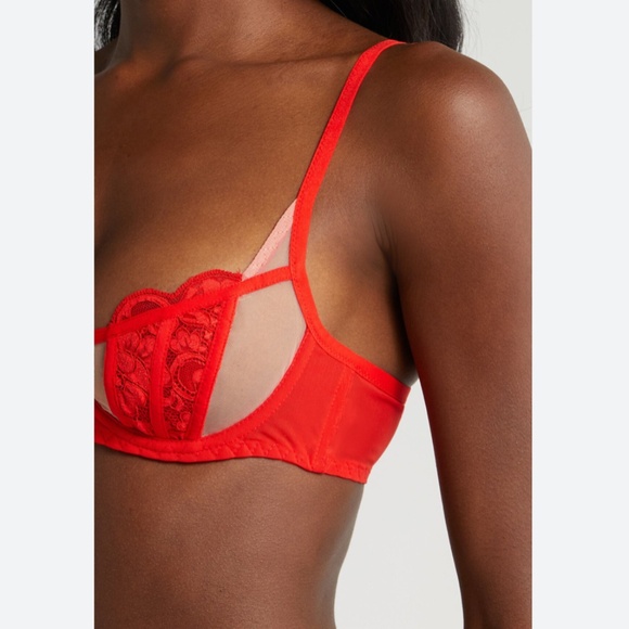 We Are HAH Free People Caged Up Underwire Bra - Blood Orange - C 30-38 - Picture 3 of 11